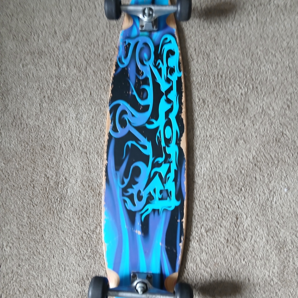 Blue and Black Skateboard